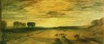 水彩大师 William Turner_1828 Le parc de Petworth l'Eglise de Tillington dans le lointain